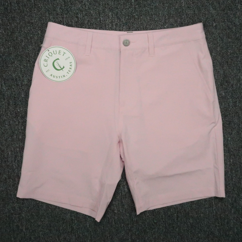 Criquet Shorts Mens‎ 30 Pink Anytime Moisture Wicking Performance Chino NWT